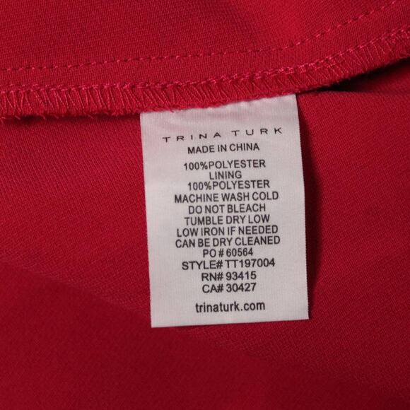 Trina Turk Fuchsia Pink Popover Mini Dress Sleeveless Ruffle Shift Party Size 8 - Picture 8 of 12